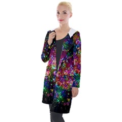 Psychedelic Bubbles Abstract Hooded Pocket Cardigan by Modalart