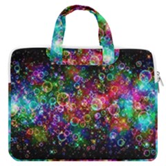 Psychedelic Bubbles Abstract Macbook Pro 16  Double Pocket Laptop Bag  by Modalart