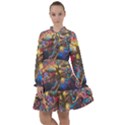 Psychedelic Tree Abstract Psicodelia All Frills Chiffon Dress View1