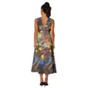 Psychedelic Tree Abstract Psicodelia Sleeveless Cross Front Cocktail Midi Chiffon Dress View4