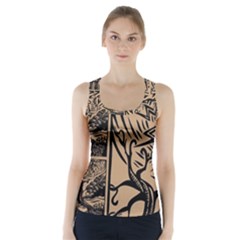 Artistic Psychedelic Racer Back Sports Top by Modalart