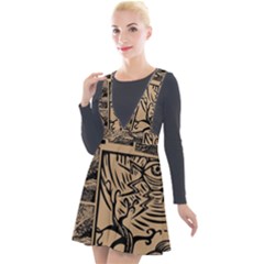 Artistic Psychedelic Plunge Pinafore Velour Dress by Modalart