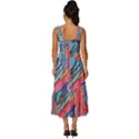 Hippie Peace Sign Psychedelic Trippy Square Neckline Tiered Midi Dress View4