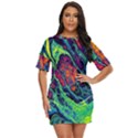 Color Colorful Geoglyser Abstract Holographic Just Threw It On Dress View1
