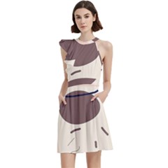 Computer Network Technology Tech Digital Cocktail Party Halter Sleeveless Dress With Pockets by Grandong