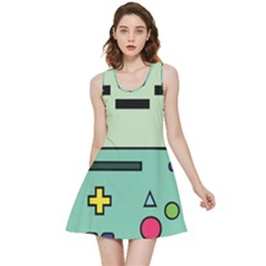 Adventure Time Beemo Bmo Illustration Cartoons Inside Out Reversible Sleeveless Dress by Sarkoni