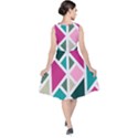 Pattern Geometric Decor Backdrop V-Neck Midi Sleeveless Dress  View2