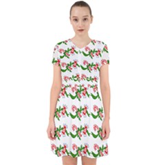 Sweet Christmas Candy Cane Adorable In Chiffon Dress by Modalart