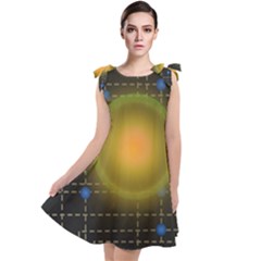 Technology System Tie Up Tunic Dress by Modalart