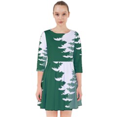 Pine Trees Spruce Tree Smock Dress by Modalart