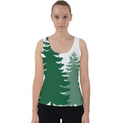 Pine Trees Spruce Tree Velvet Tank Top by Modalart