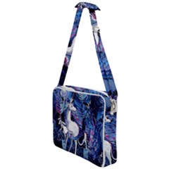 Unicorn Starry Night Print Van Gogh Cross Body Office Bag by Modalart