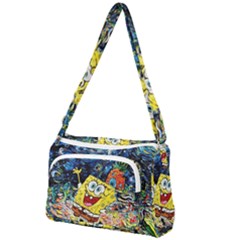 Art Cartoon Starry Night Van Gogh Front Pocket Crossbody Bag by Modalart