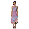 Pink Mountains Grand Canyon Psychedelic Mountain Sleeveless Cross Front Cocktail Midi Chiffon Dress View1