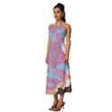 Pink Mountains Grand Canyon Psychedelic Mountain Sleeveless Cross Front Cocktail Midi Chiffon Dress View2