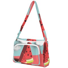 Watermelon Fruit Front Pocket Crossbody Bag by Modalart