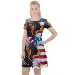American Eagle Clip Art Cap Sleeve Velour Dress  by Maspions