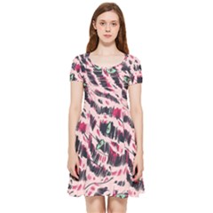 Drawing Notebook Print Reason Inside Out Cap Sleeve Dress by Ravend