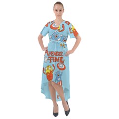Adventure Time Avengers Age Of Ultron Front Wrap High Low Dress by Sarkoni