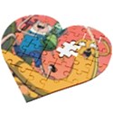 Finn And Jake Adventure Time Bmo Cartoon Wooden Puzzle Heart View2