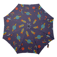 Space Seamless Patterns Hook Handle Umbrellas (large) by Hannah976