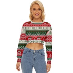 Ugly Sweater Merry Christmas  Lightweight Long Sleeve Sweatshirt by artworkshop