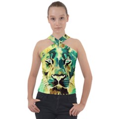 Love The Tiger Cross Neck Velour Top by TShirt44