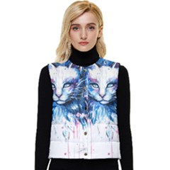 Cat Women s Button Up Puffer Vest by saad11