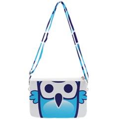 Owl Logo Clip Art Double Gusset Crossbody Bag by Ket1n9