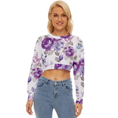 Flower-floral-design-paper-pattern-purple-watercolor-flowers-vector-material-90d2d381fc90ea7e9bf8355 Lightweight Long Sleeve Sweatshirt by saad11