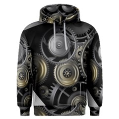 Abstract Style Gears Gold Silver Men s Overhead Hoodie by Cemarart