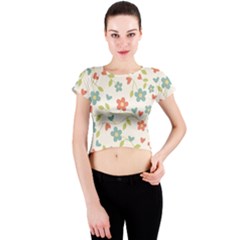 Abstract-1 Crew Neck Crop Top by nateshop