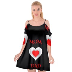 Mom And Dad, Father, Feeling, I Love You, Love Cutout Spaghetti Strap Chiffon Dress by nateshop