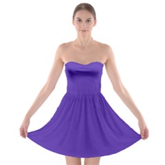 Ultra Violet Purple Strapless Bra Top Dress by bruzer
