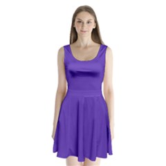 Ultra Violet Purple Split Back Mini Dress  by Patternsandcolors
