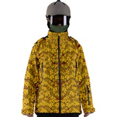 Blooming Flowers Of Lotus Paradise Men s Zip Ski And Snowboard Waterproof Breathable Jacket by pepitasart