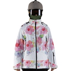 Flower-2342706 Men s Zip Ski And Snowboard Waterproof Breathable Jacket by lipli