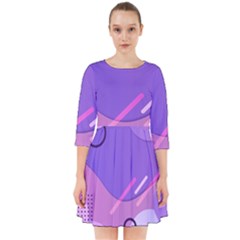 Colorful Labstract Wallpaper Theme Smock Dress by Apen
