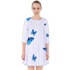 Butterfly-blue-phengaris Smock Dress by saad11