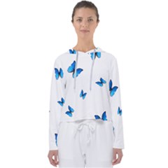 Butterfly-blue-phengaris Women s Slouchy Sweat by saad11