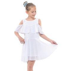 Kids  Shoulder Cutout Chiffon Dress Icon