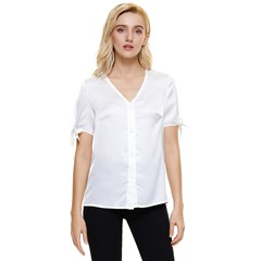 Bow Sleeve Button Up Top Icon