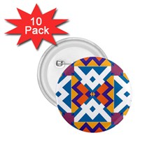 Shapes In Rectangles Pattern 1 75  Button (10 Pack)  by LalyLauraFLM