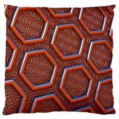 3d Abstract Patterns Hexagons Honeycomb Standard Flano Cushion Case (two Sides) by Amaryn4rt