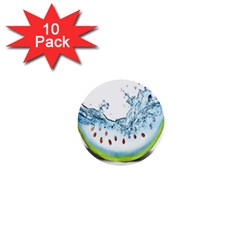 Fruit Water Slice Watermelon 1  Mini Buttons (10 Pack)  by Alisyart