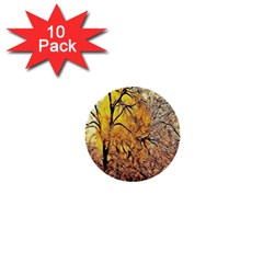 Summer Sun Set Fractal Forest Background 1  Mini Buttons (10 Pack)  by Simbadda