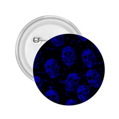 Sparkling Glitter Skulls Blue 2 25  Buttons by ImpressiveMoments
