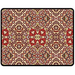 Seamless Pattern Based On Turkish Carpet Pattern Double Sided Fleece Blanket (medium)  by Nexatart