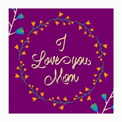 Happy Mothers Day Celebration I Love You Mom Medium Glasses Cloth (2-side) by Nexatart