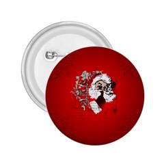Funny Santa Claus  On Red Background 2 25  Buttons by FantasyWorld7
